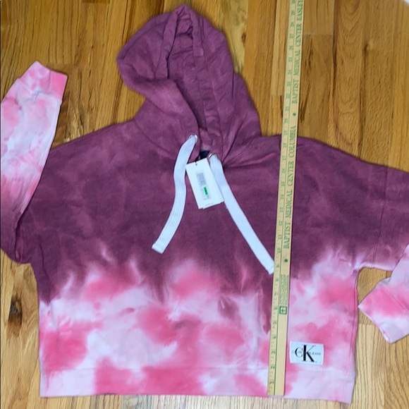 Calvin Klein Pink Tie Dye Hoodie Size L - Picture 3 of 8